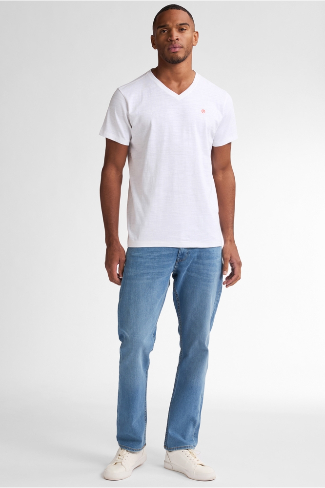 T SHIRT MET V HALS M 1050 TSV662 0000 BRIGHT WHITE